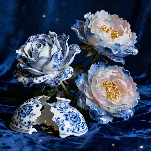 Porcelain Dreams — AI Still Life Series